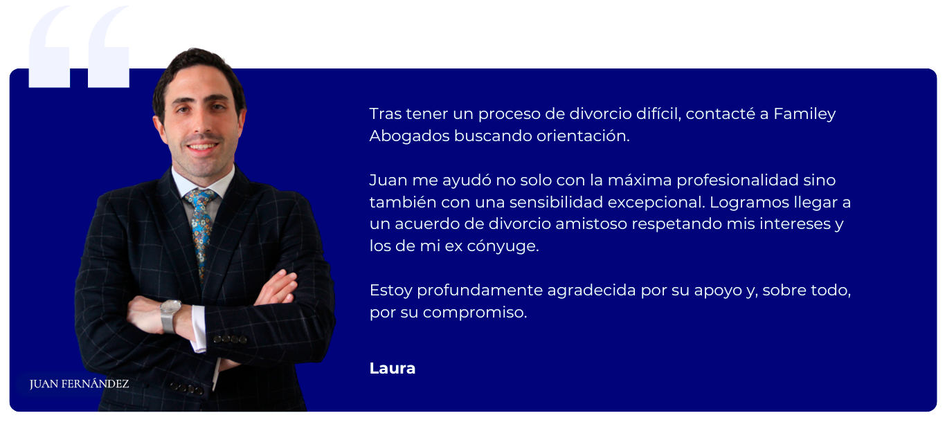 Opiniones de clientes sobre Juan, abogado de familia experto en divorcio.